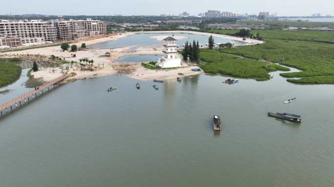 航拍北海海丝首港景区