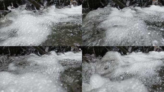 山泉水 水花升格特写