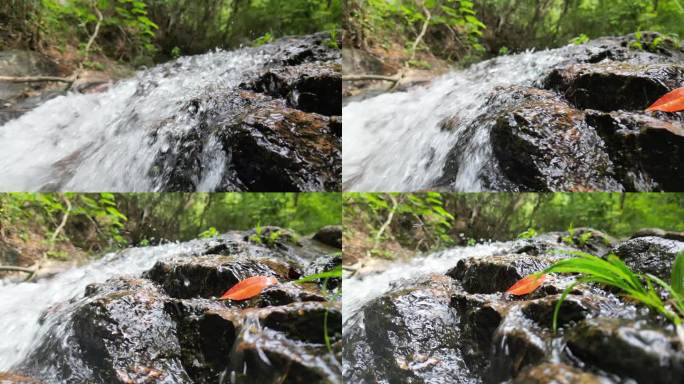 山泉水 水花升格特写