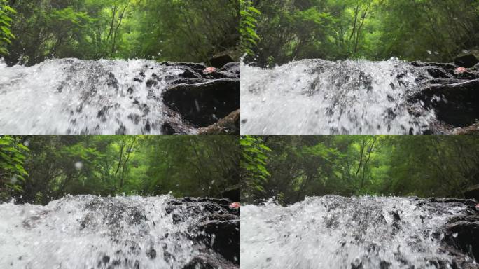 山泉水 水花升格特写