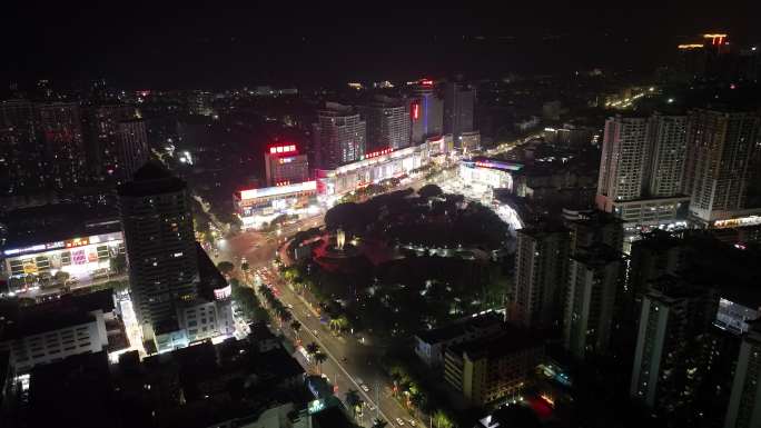 航拍北海城市夜景