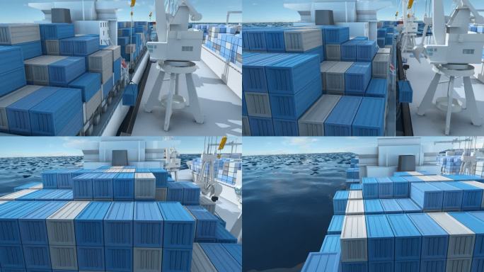 物流 航运 包装科技 码头集装箱 概念