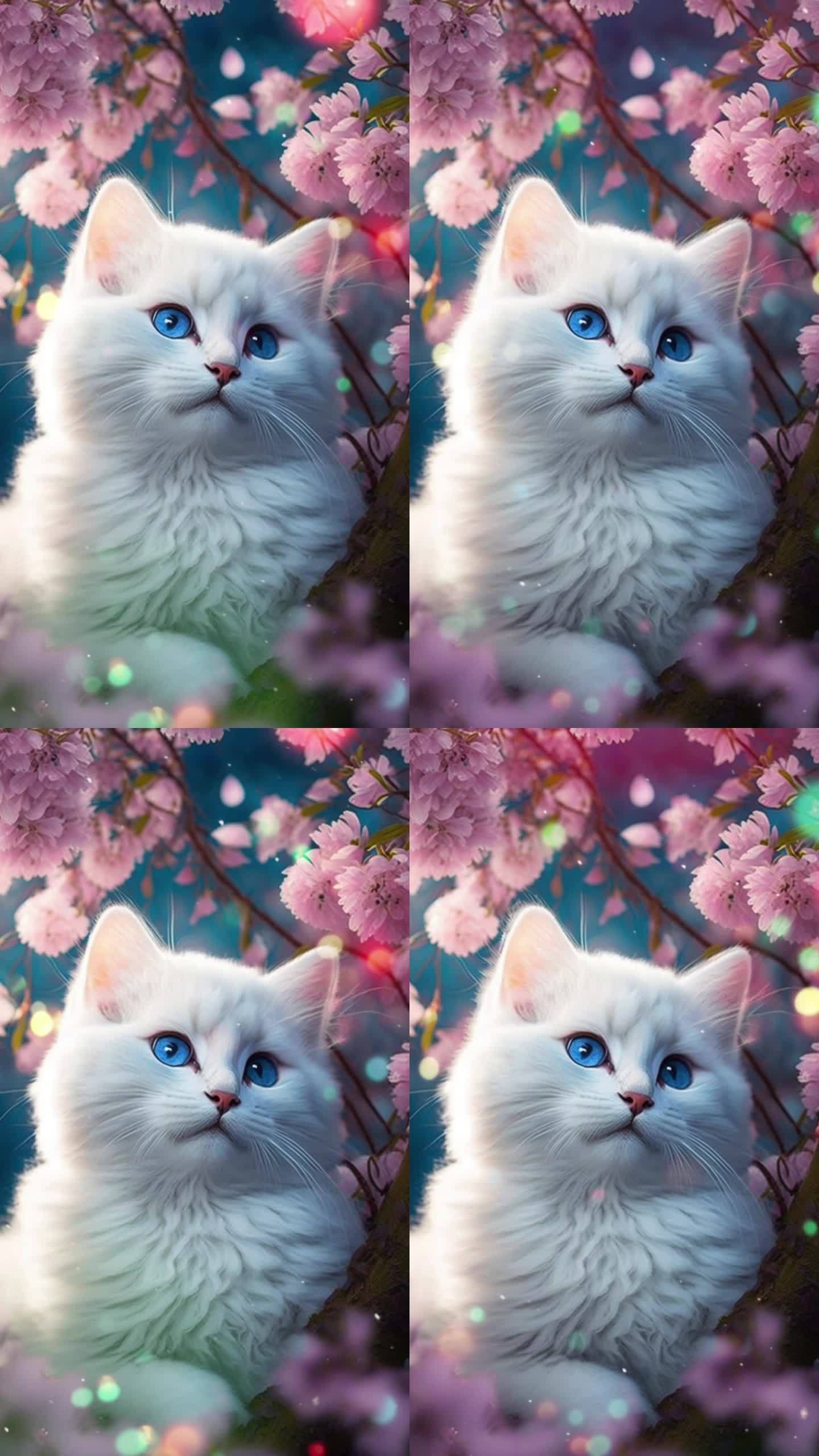 可爱的樱花猫咪