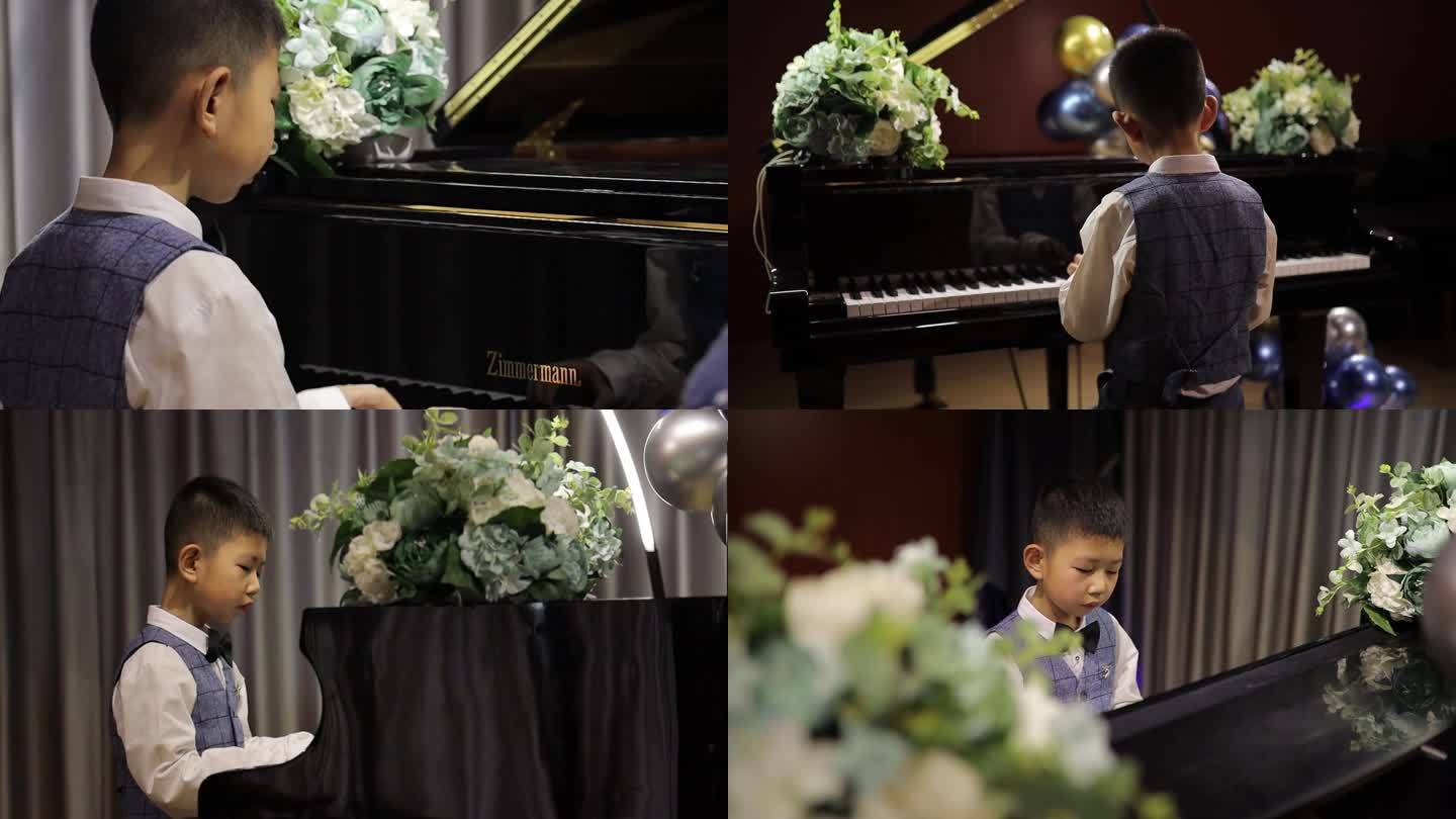 儿童弹钢琴 小朋友弹钢琴