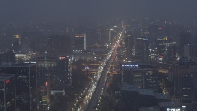 成都天府大道夜景