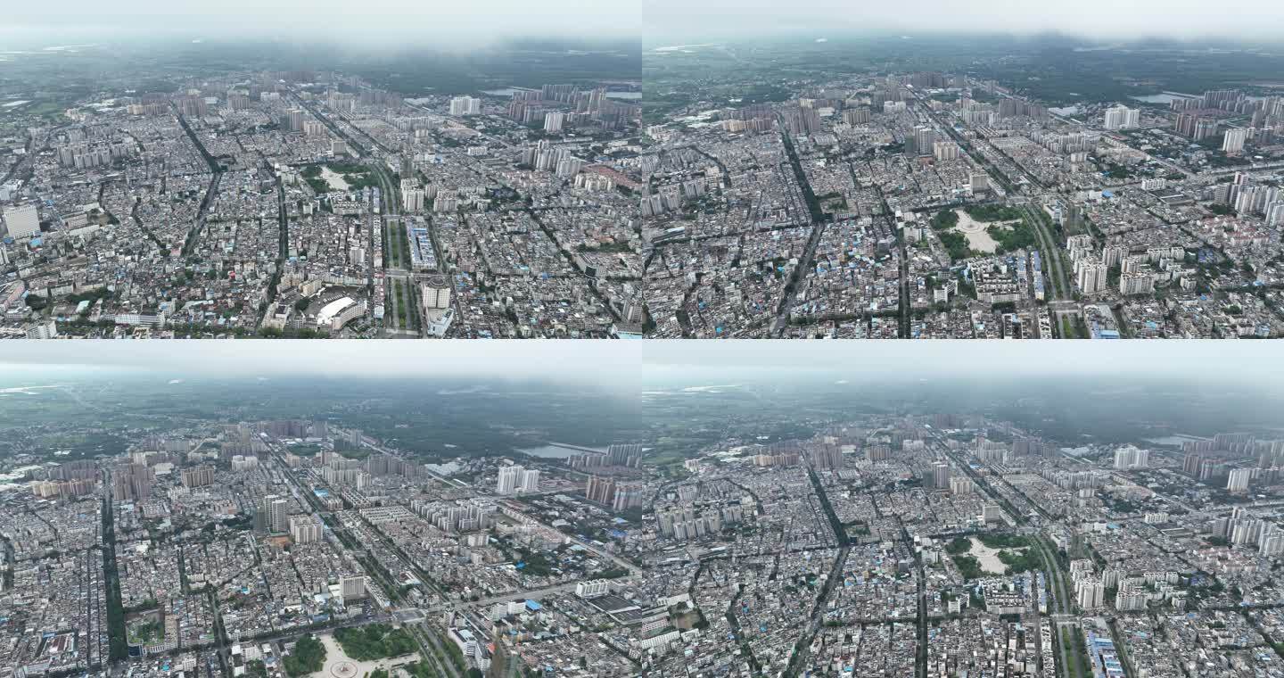 航拍合浦县城市空镜