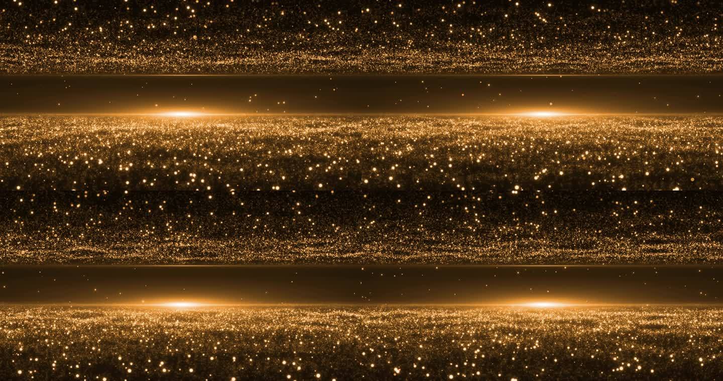 4K金色粒子舞台循环