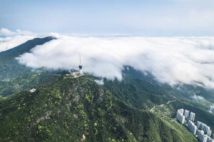 5.4K深圳梧桐山云海唯美航拍延时摄影