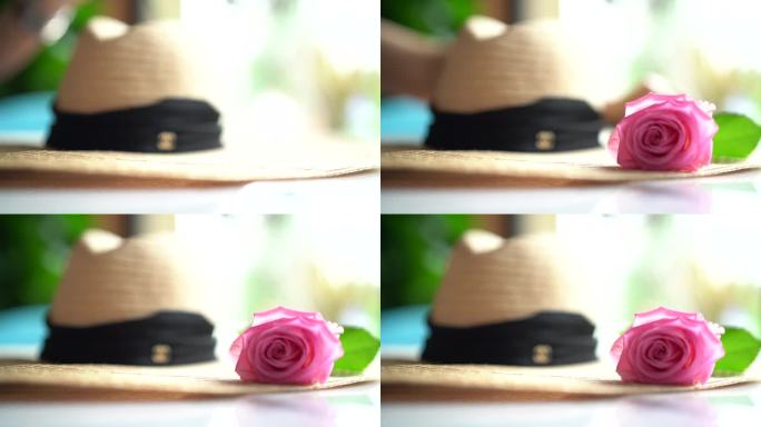帽子与花朵