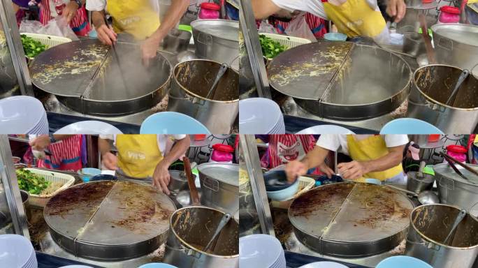 马来西亚槟城美食干捞云吞面制作过程