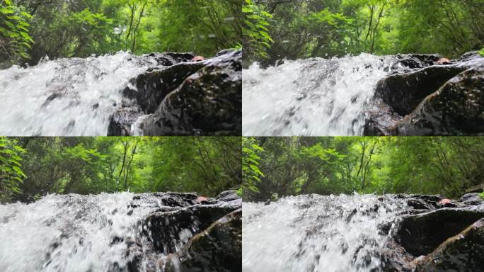 山泉水 水花升格特写