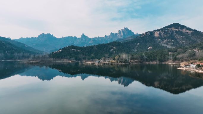 4K实拍唯美意境山水水墨画风景