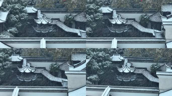 下雪古建筑