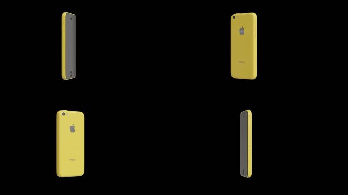 苹果iPhone 5c黄色手机旋转视频