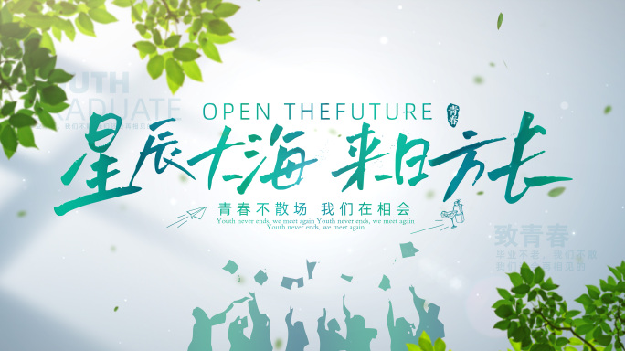 唯美清新文字标题片头(无插件）