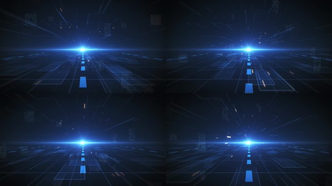 4K蓝色科技感企业动态粒子光效背景视频