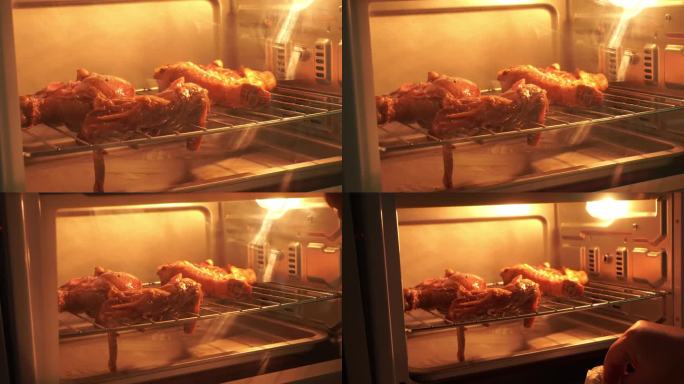 烤箱中的烧鸡烧烤鸡肉 (3)