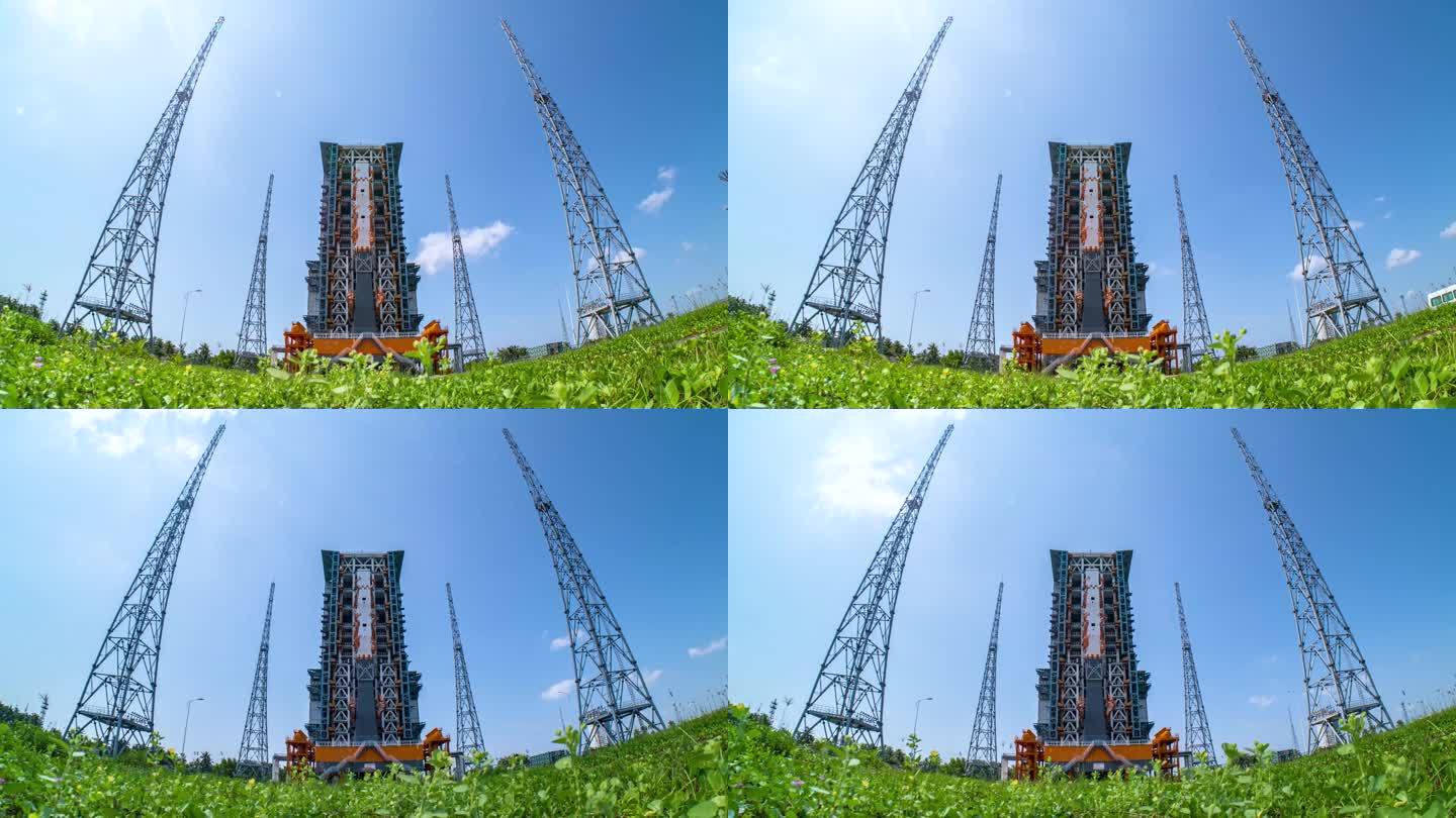 【4K】文昌火箭发射塔 低角度