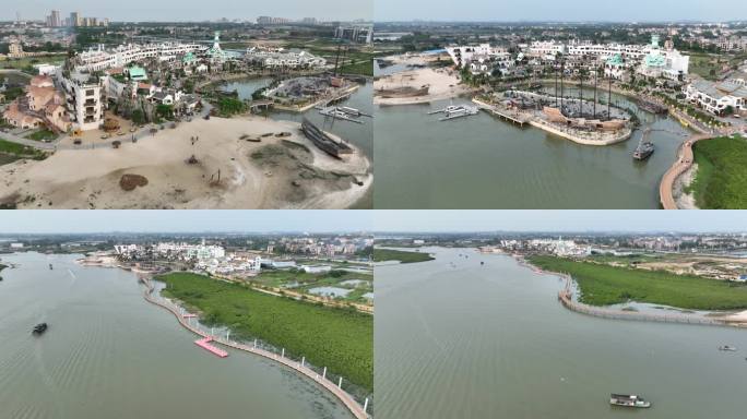 航拍北海海丝首港景区