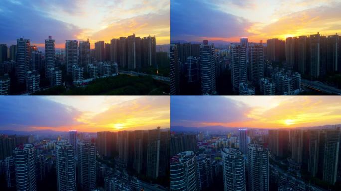 百色右江区龙景区拉域大桥夕阳延时4k