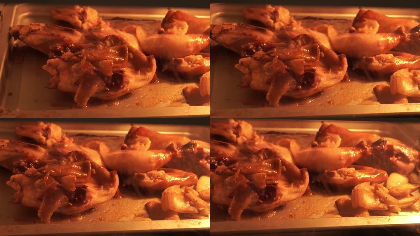 烤箱中的烧鸡烧烤鸡肉 (2)