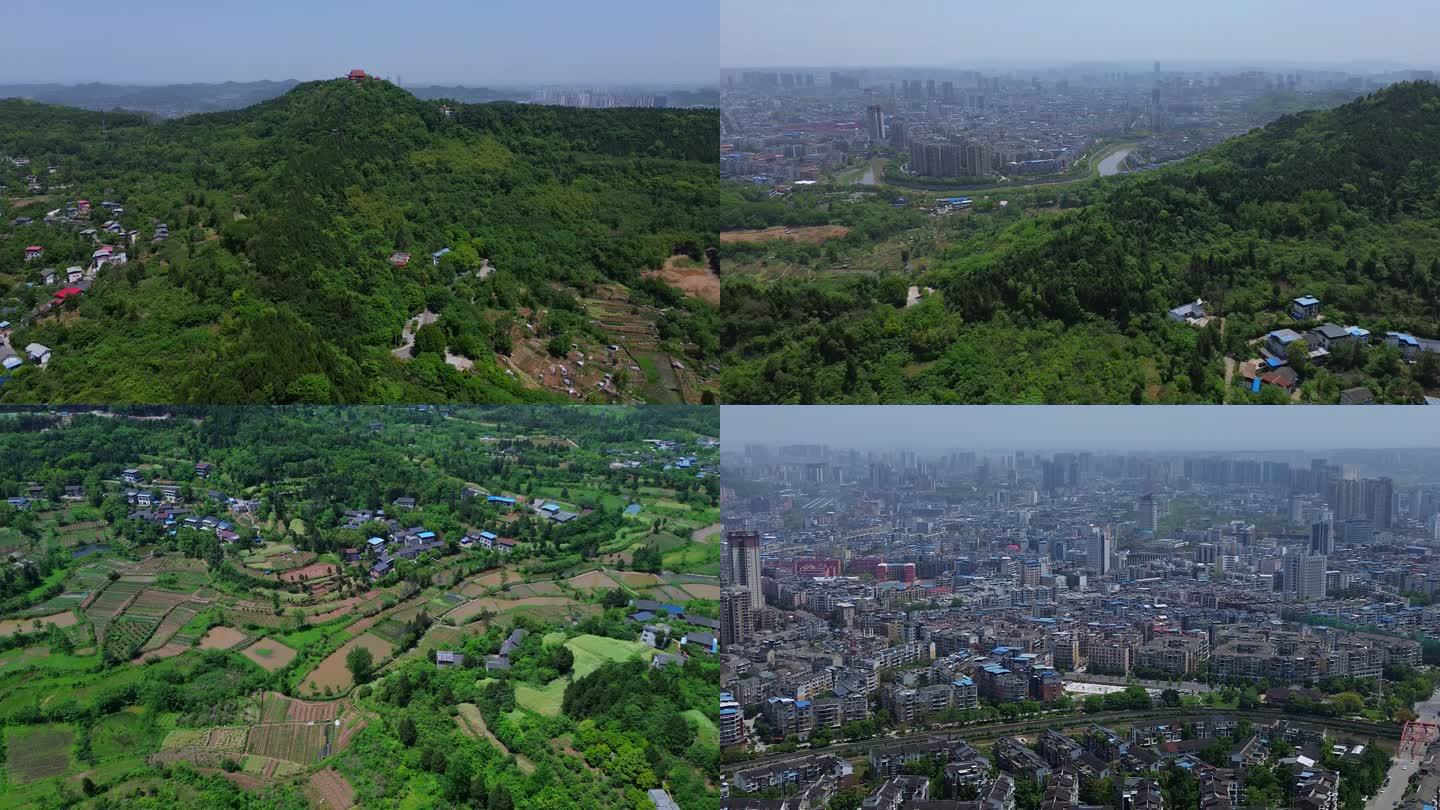 [4K]航拍素材.四川南充西山风光