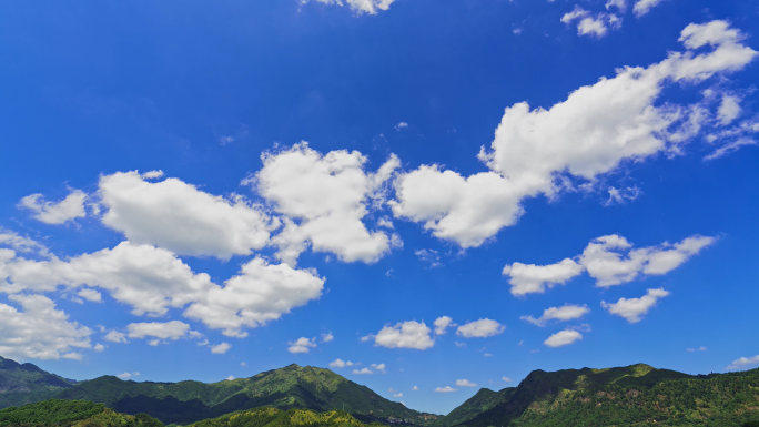 4K蓝天白云延时两段43秒空镜头素材