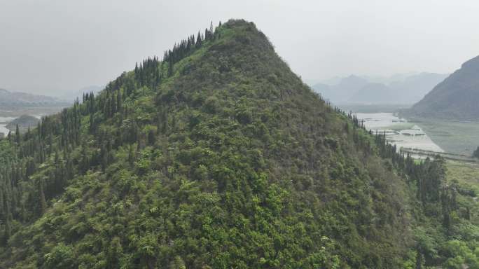 航拍普者黑风景区