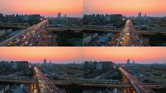 南京应天高架桥航拍