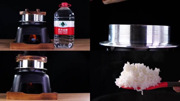 蒸五常米饭过程