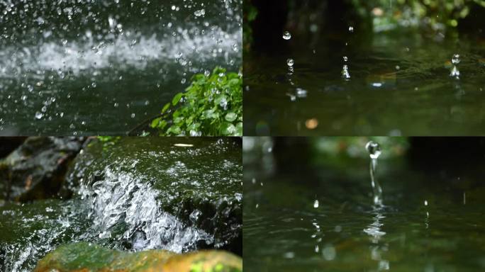 溪水瀑布水滴雨滴2