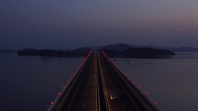 太湖日落夜景4k