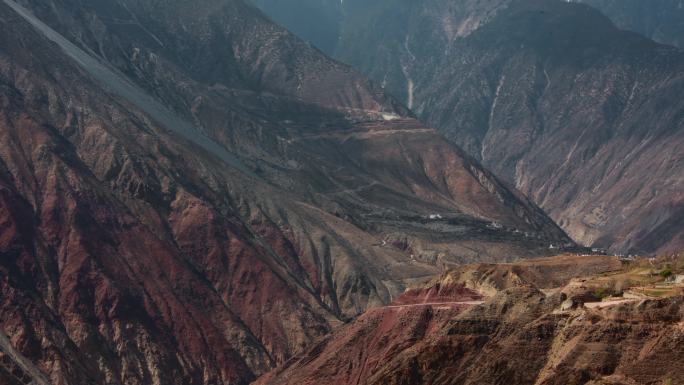 西藏旅游风光大山光影延时视频