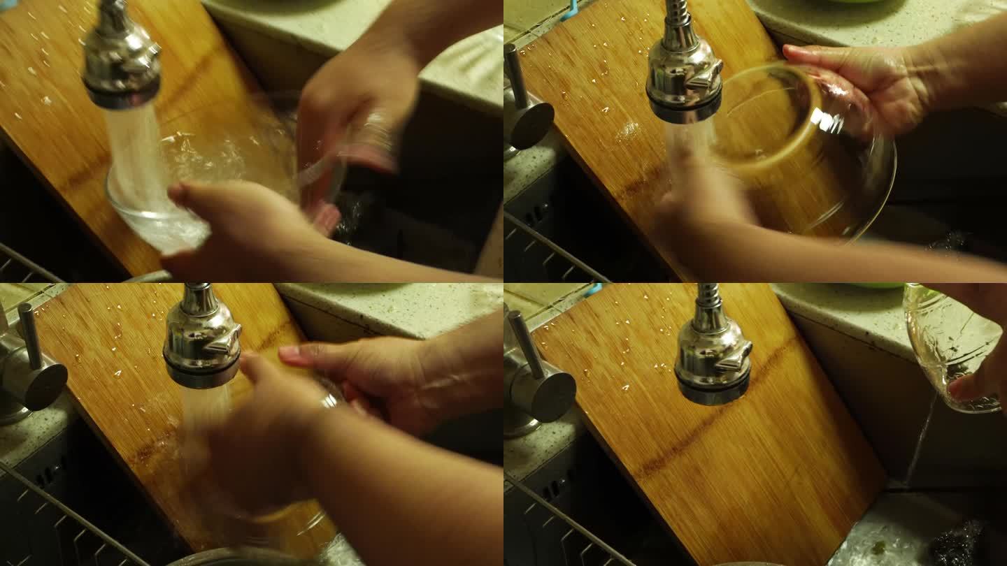 男性洗碗刷碗 (1)