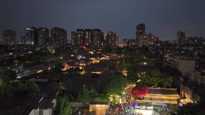 成都 宽窄巷子 夜景