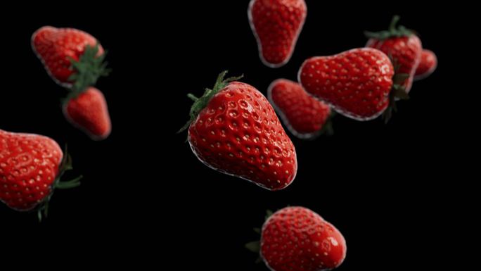 【4K】草莓升格特写镜头