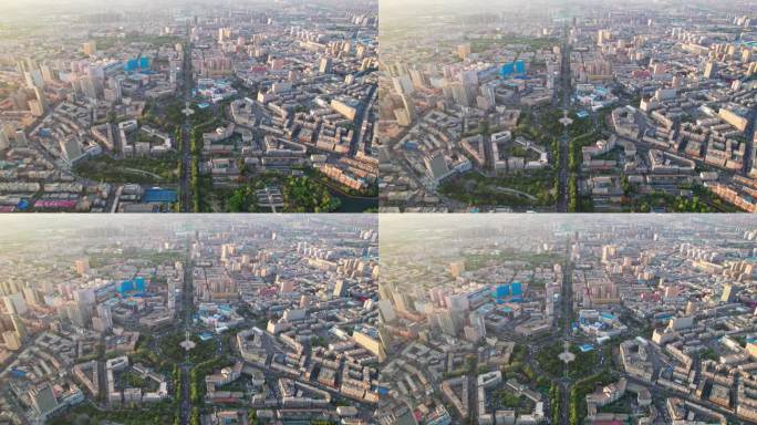 中国吉林长春全景城市风光航拍