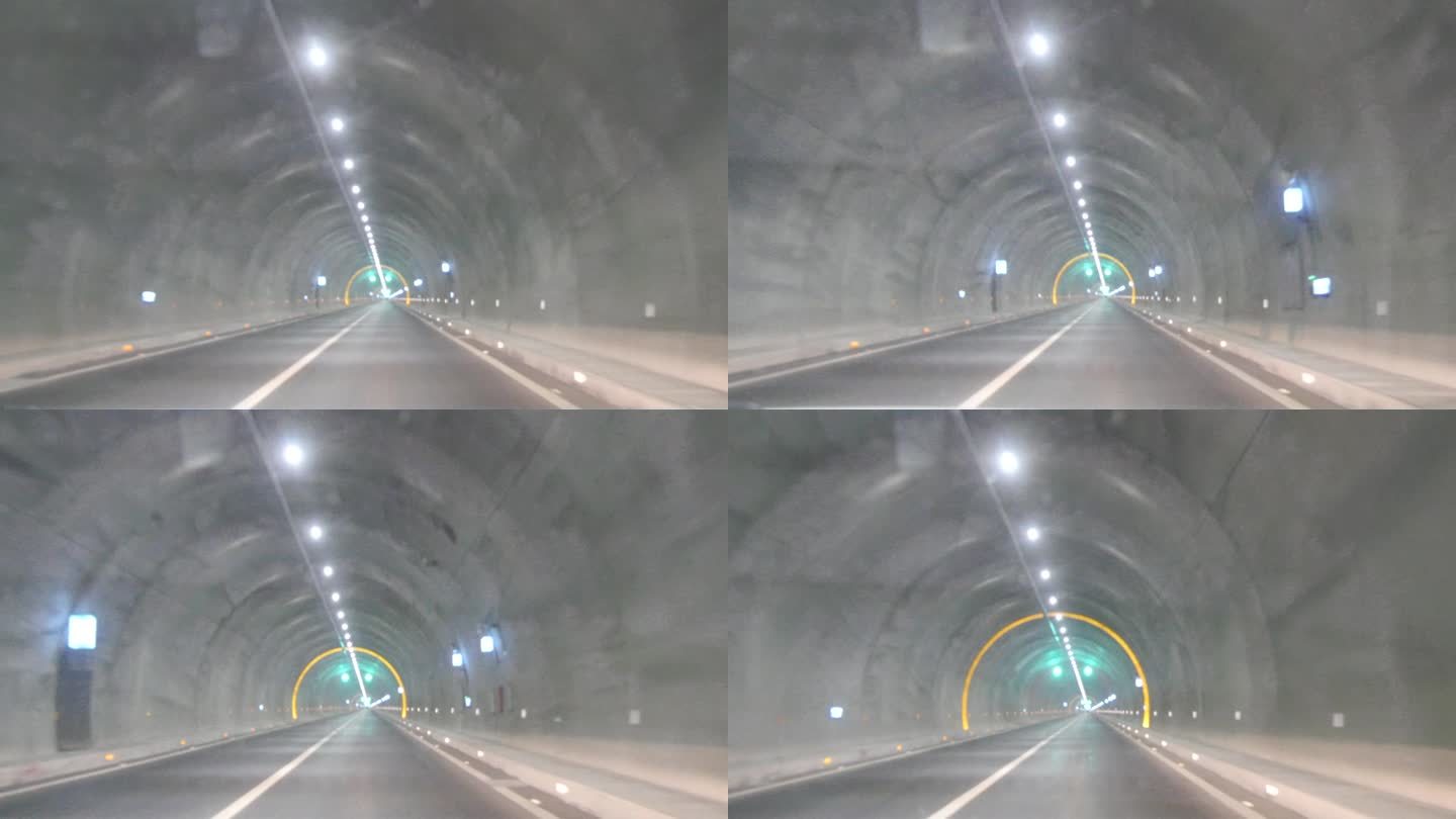 车辆在高速公路隧道里行驶