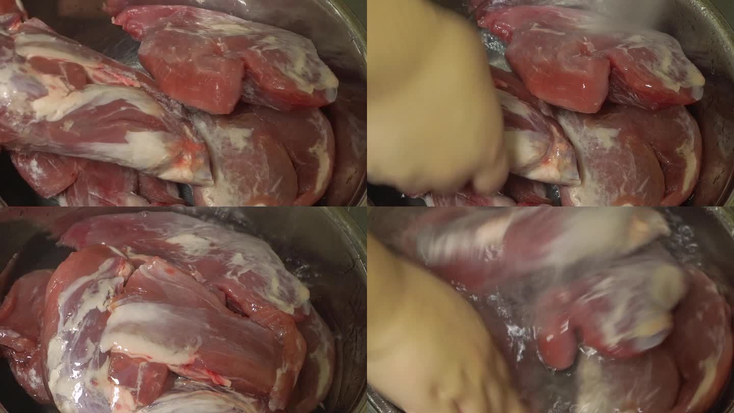 盆里装新鲜猪肉 (3)