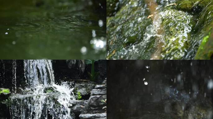 溪水瀑布水滴雨滴4