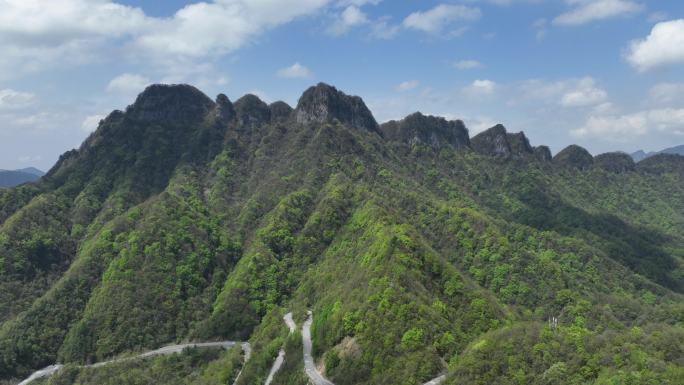 4K延时航拍美丽雄伟险峻山脉森林