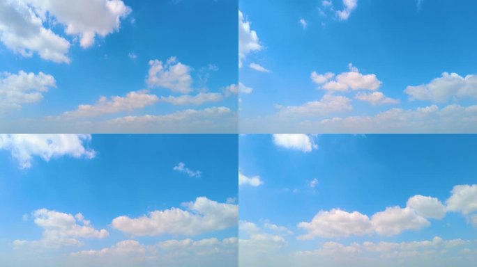 城市蓝天白云风景延时摄影视频素材94