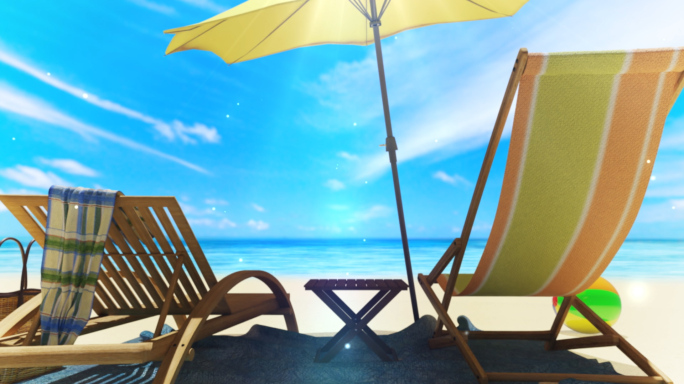 蓝色海滨度假宣传片头AE模板