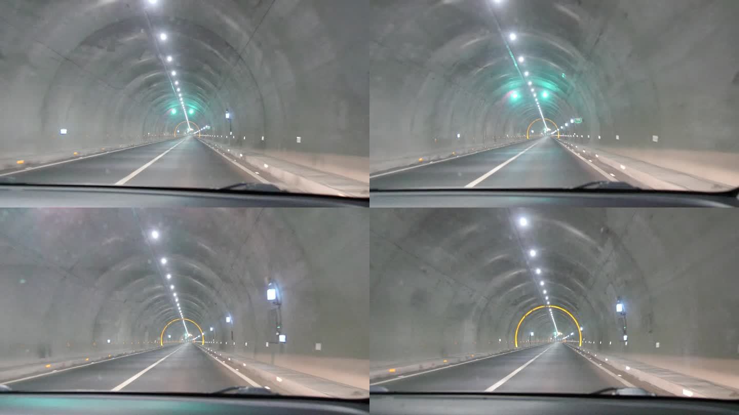 车辆在高速公路隧道里行驶