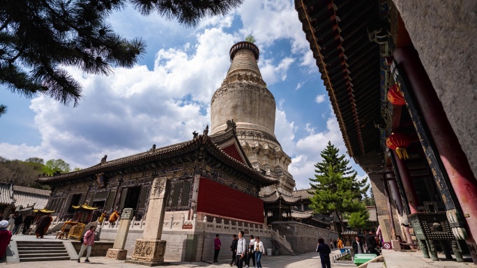 山西五台山 白塔 延时