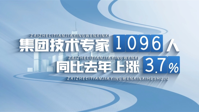 城市数据文字展示AE模版