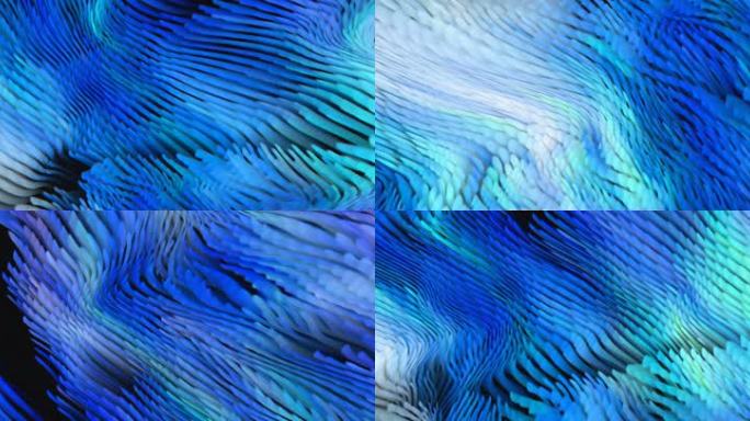 抽象艺术粒子海洋波浪涌动创意投影4373