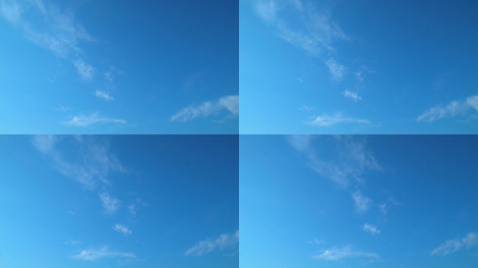 4k拍摄视频晴天蓝天天空白云延时素材