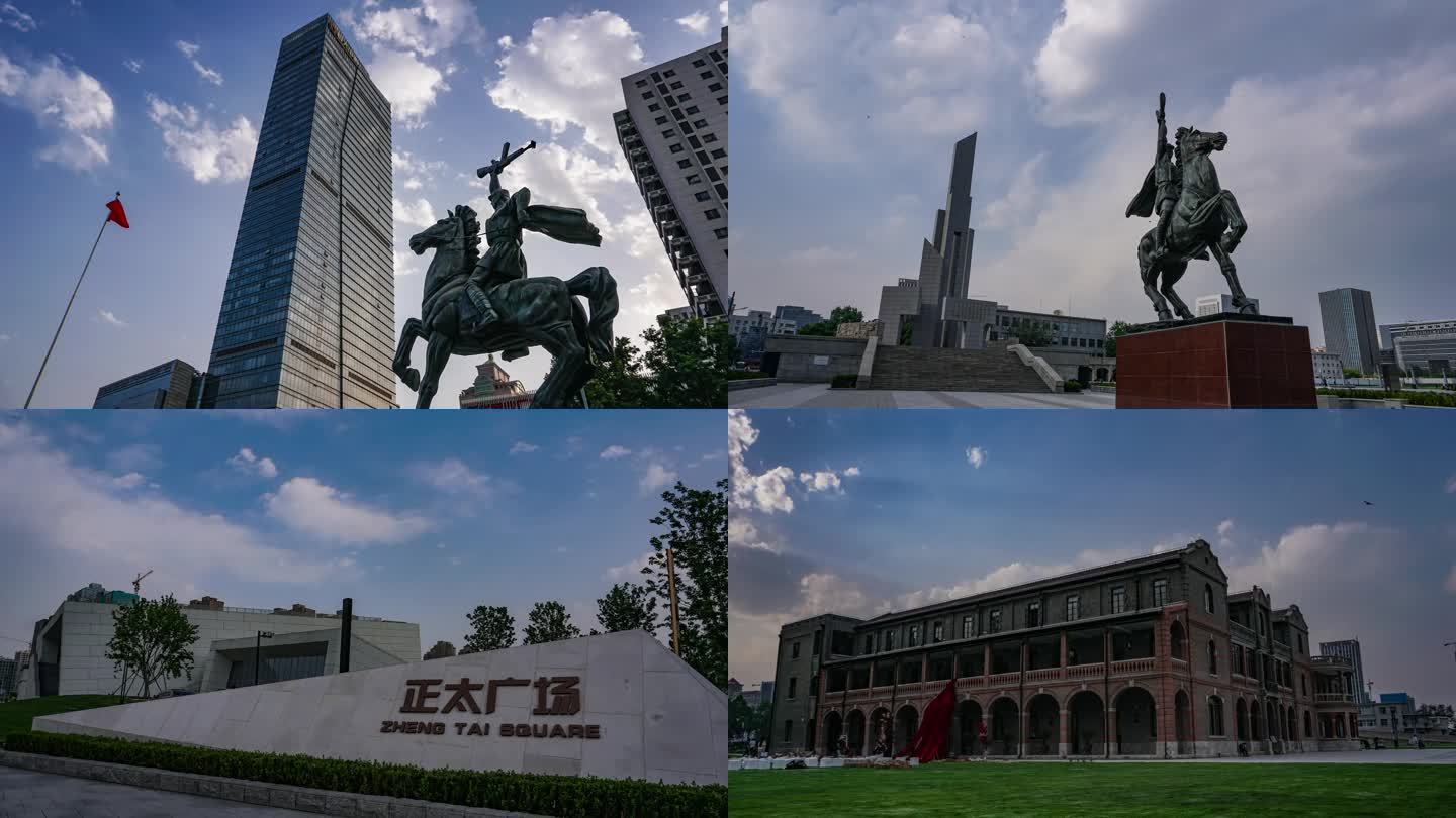 石家庄中央商务区解放广场纪念碑正太饭店