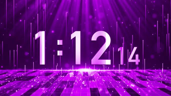 高端粉紫色3分钟液晶正数顺数计毫秒